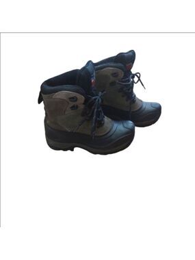 State Street Winter Boots Black Tan Women's Size 5